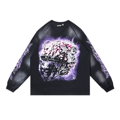 Black Hellstar Powered Star Long Sleeve Tee Black Hellstar Powered Star Long Sleeve Tee