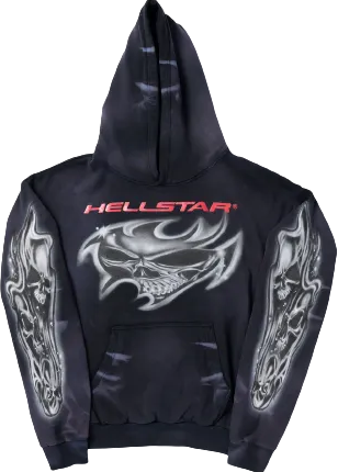Hellstar Airbrushed Skull Hoodie