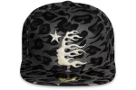 Hellstar Flame Cheetah Fitted Hat Black