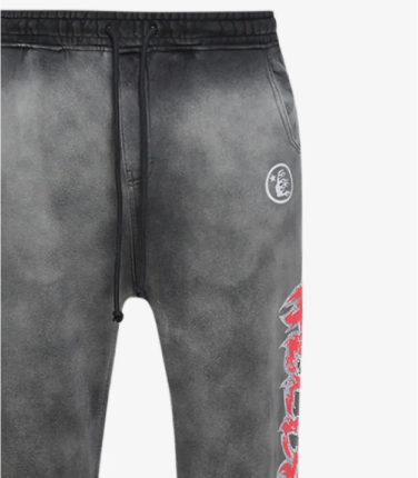 HELLSTAR Stars Shine Graffiti Print Track Pants